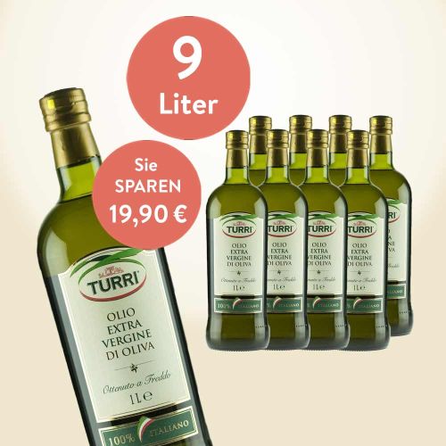 Turri 100 % Italiano im 9 Liter Paket zum Vorzugspreis.
