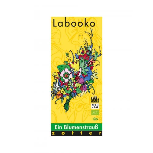 Labooko - Ein Blumenstrauß - Zotter - Handgeschöpfte Schokolade, BIO, 70g Tafel