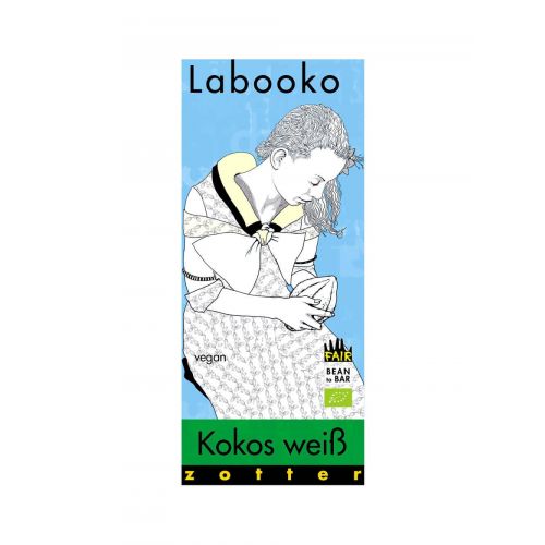 Labooko Kokos weiß (vegan) von Zotter, 2 x 35g Tafel bio